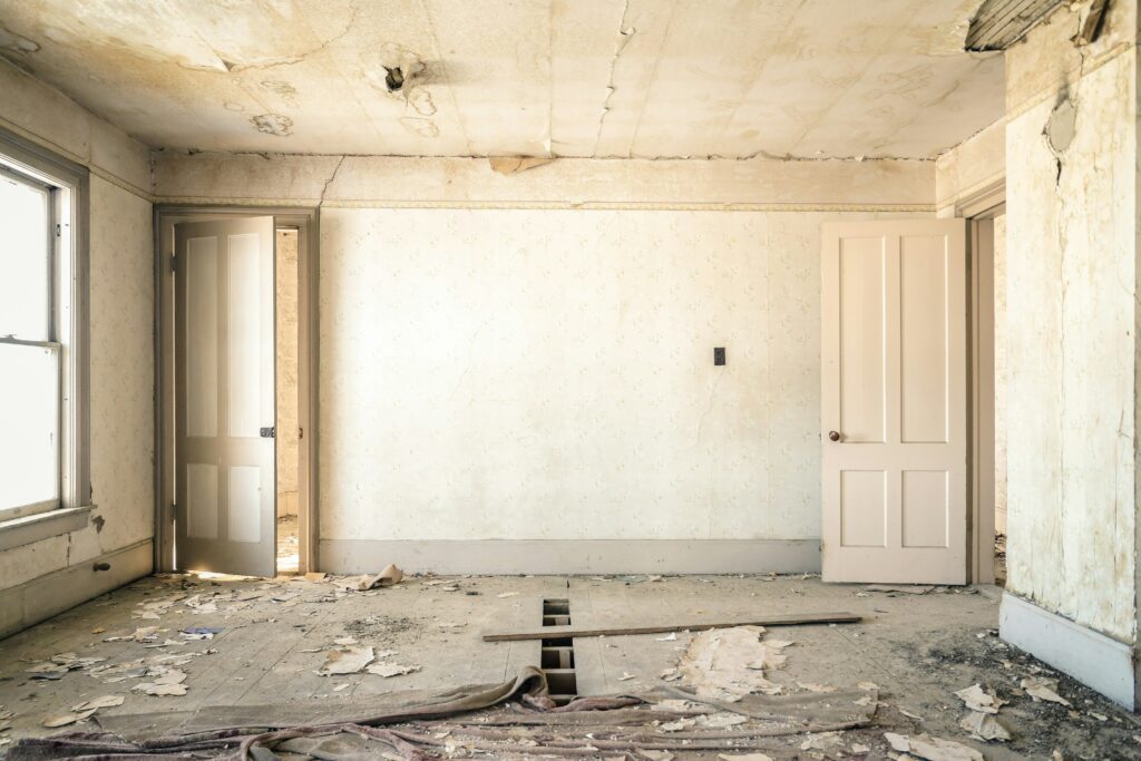 Room in need of renovations